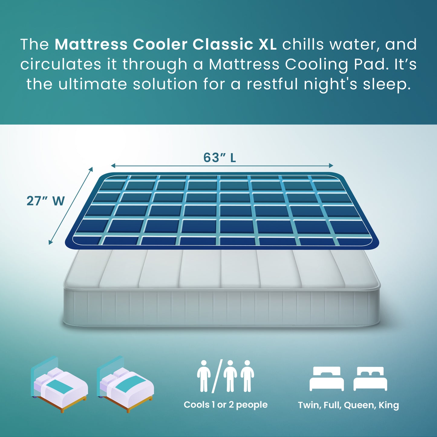 Mattress Cooler Classic XL: Chilled Water Sleep Cooling System