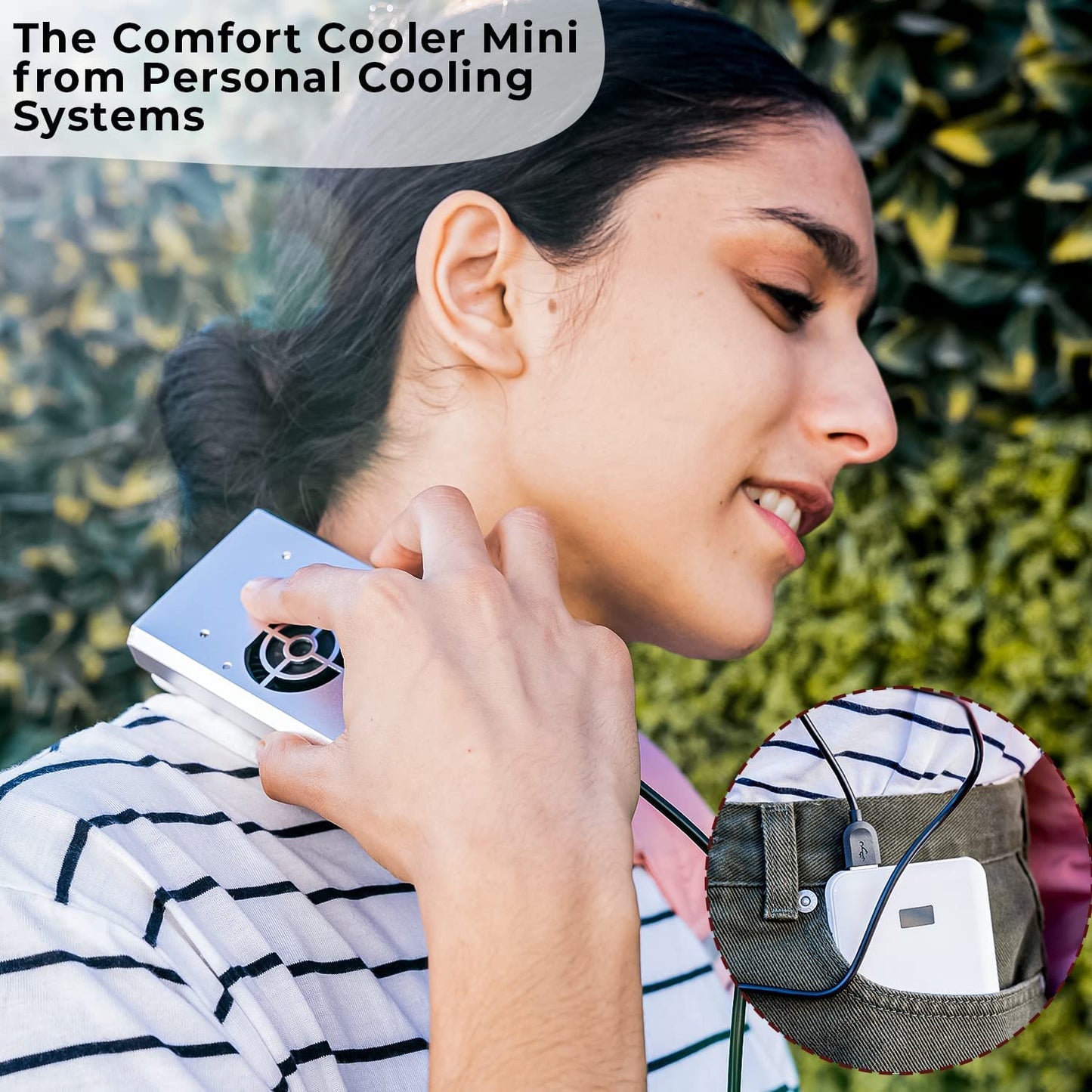 Portable Comfort Cooler - Battery Powered, wearable, no mess "Ice Pack"